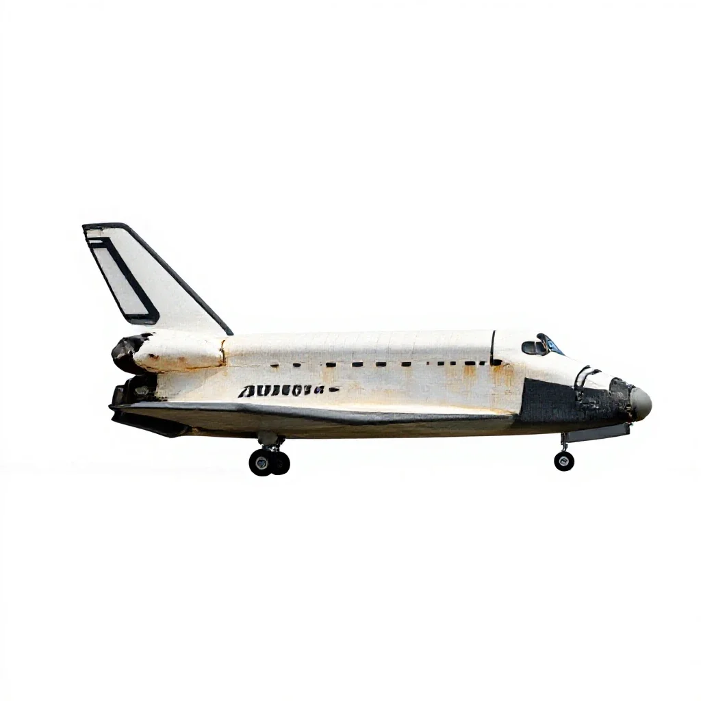 Space shuttle isolated on a white background