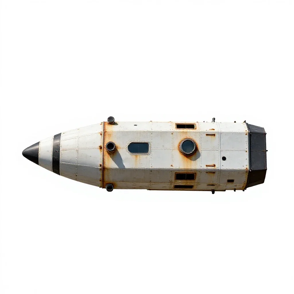 Spacecraft isolated on a white background
