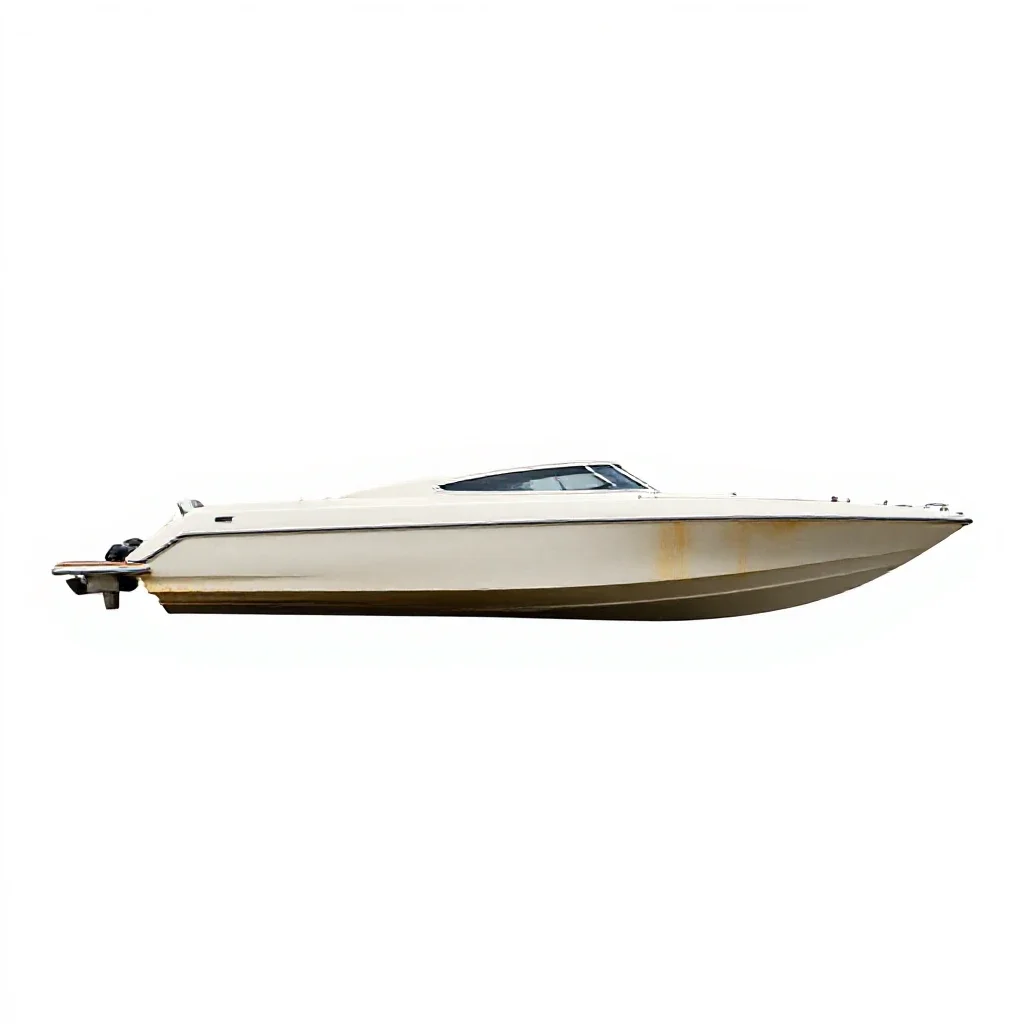 Speedboat isolated on a white background