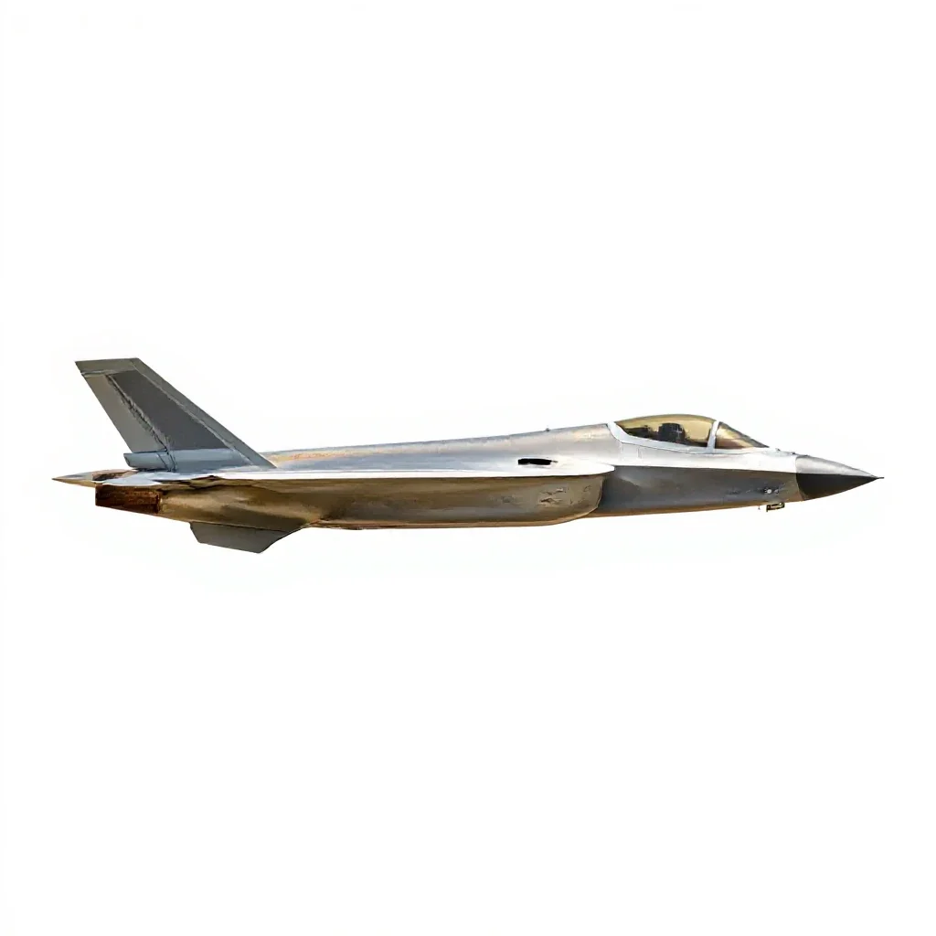 Stealth fighter isolated on a white background