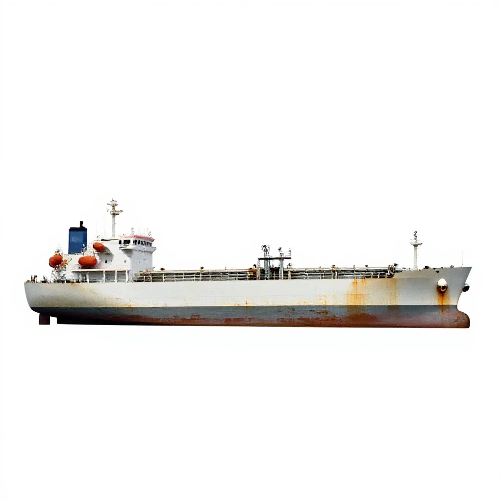 Supertanker isolated on a white background