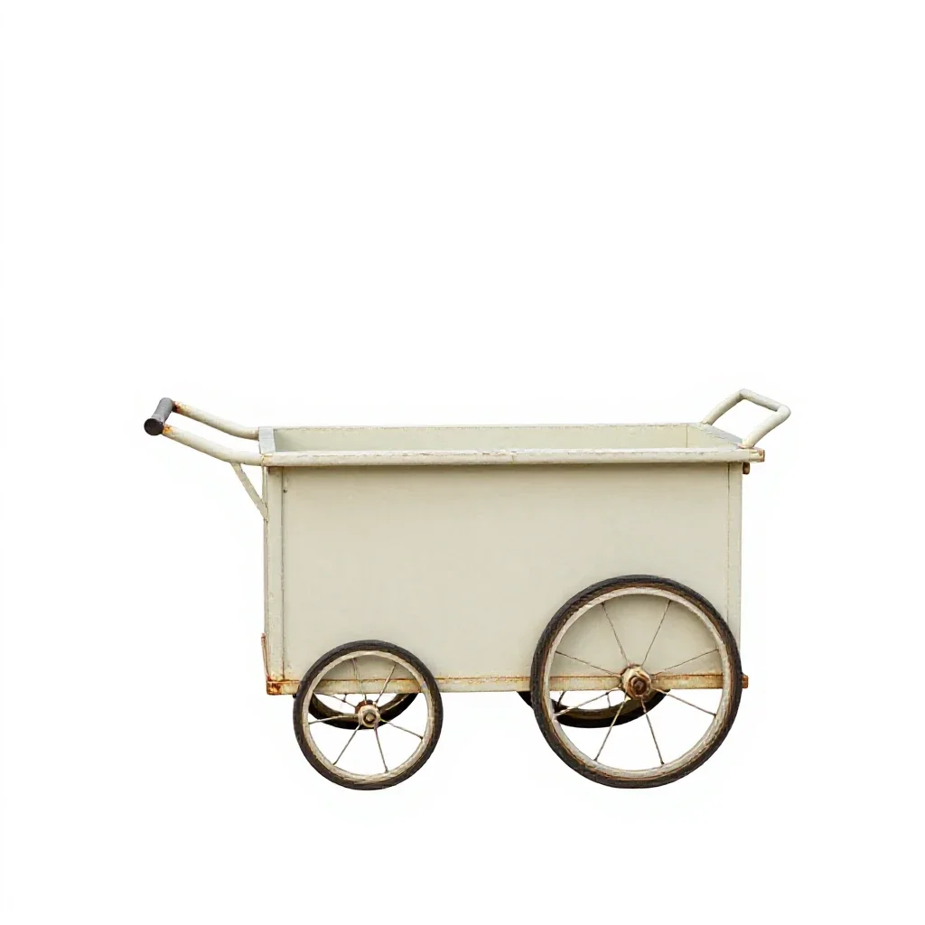 Tea cart isolated on a white background
