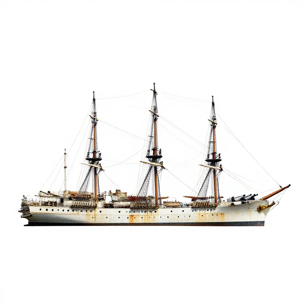 Three-decker isolated on a white background