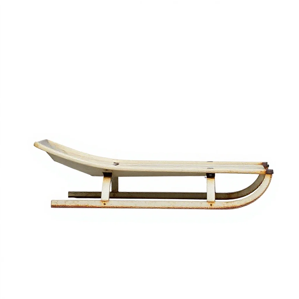 Toboggan isolated on a white background