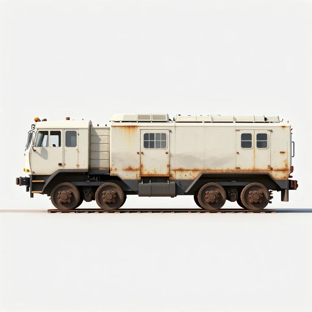 Tracked vehicle isolated on a white background