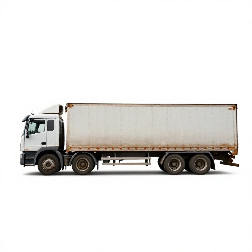 Trailer truck isolated on a white background
