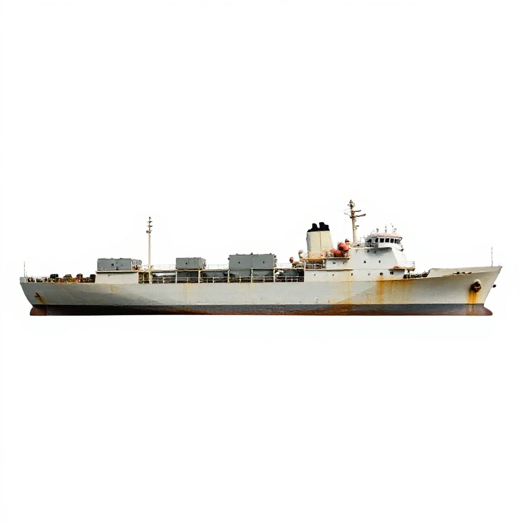 Transport ship isolated on a white background