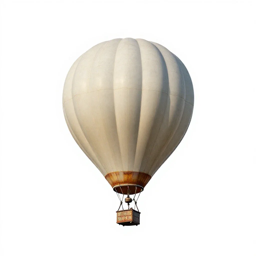Trial balloon isolated on a white background