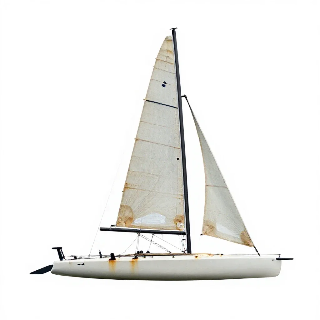 Trimaran isolated on a white background