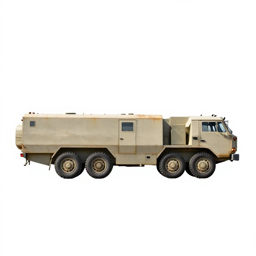 Troop carrier isolated on a white background