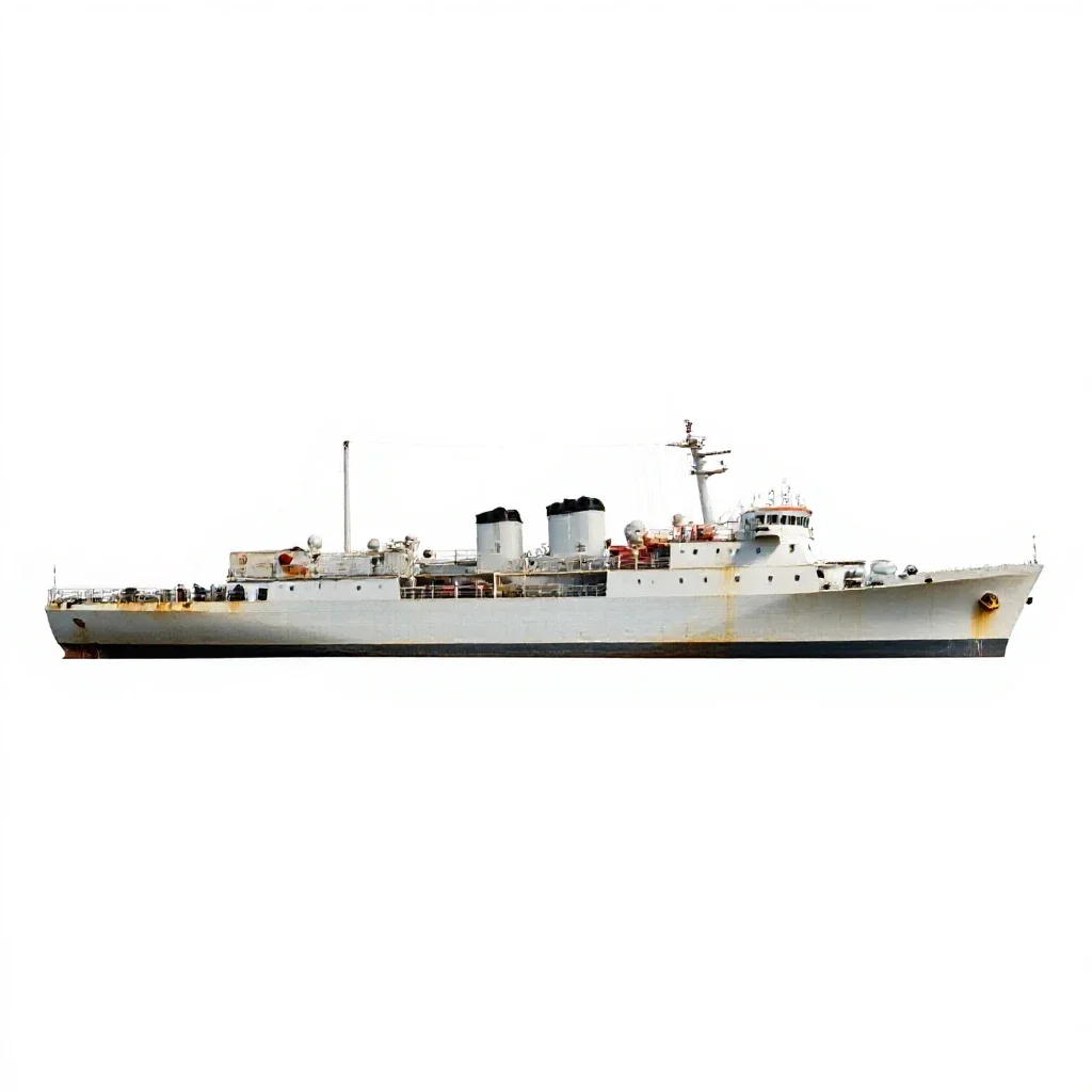 Troopship isolated on a white background