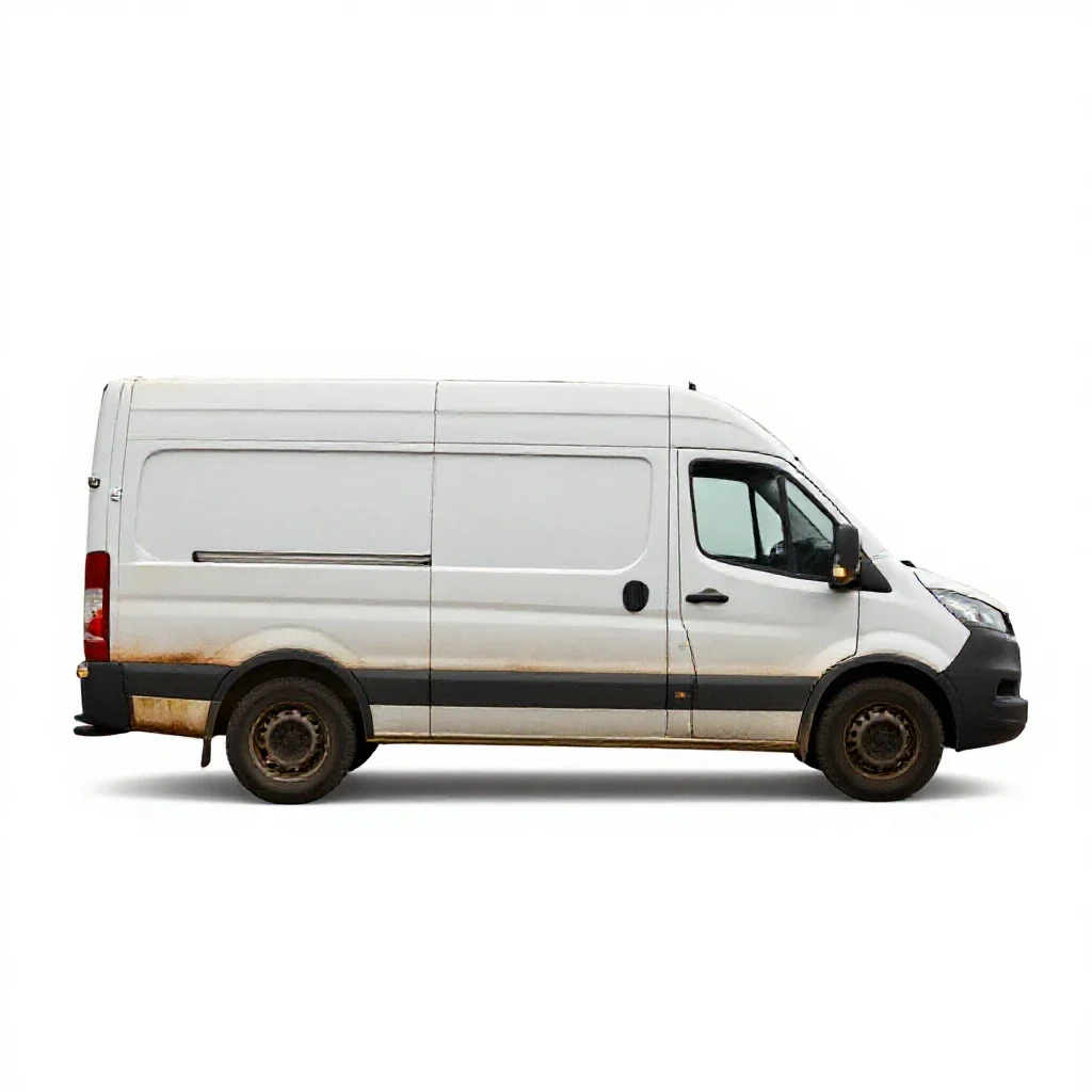 Van isolated on a white background