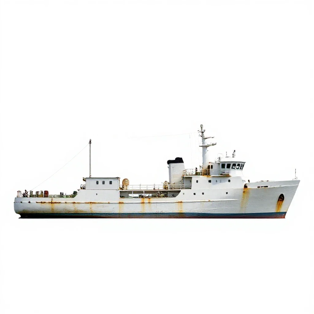 Weather ship isolated on a white background
