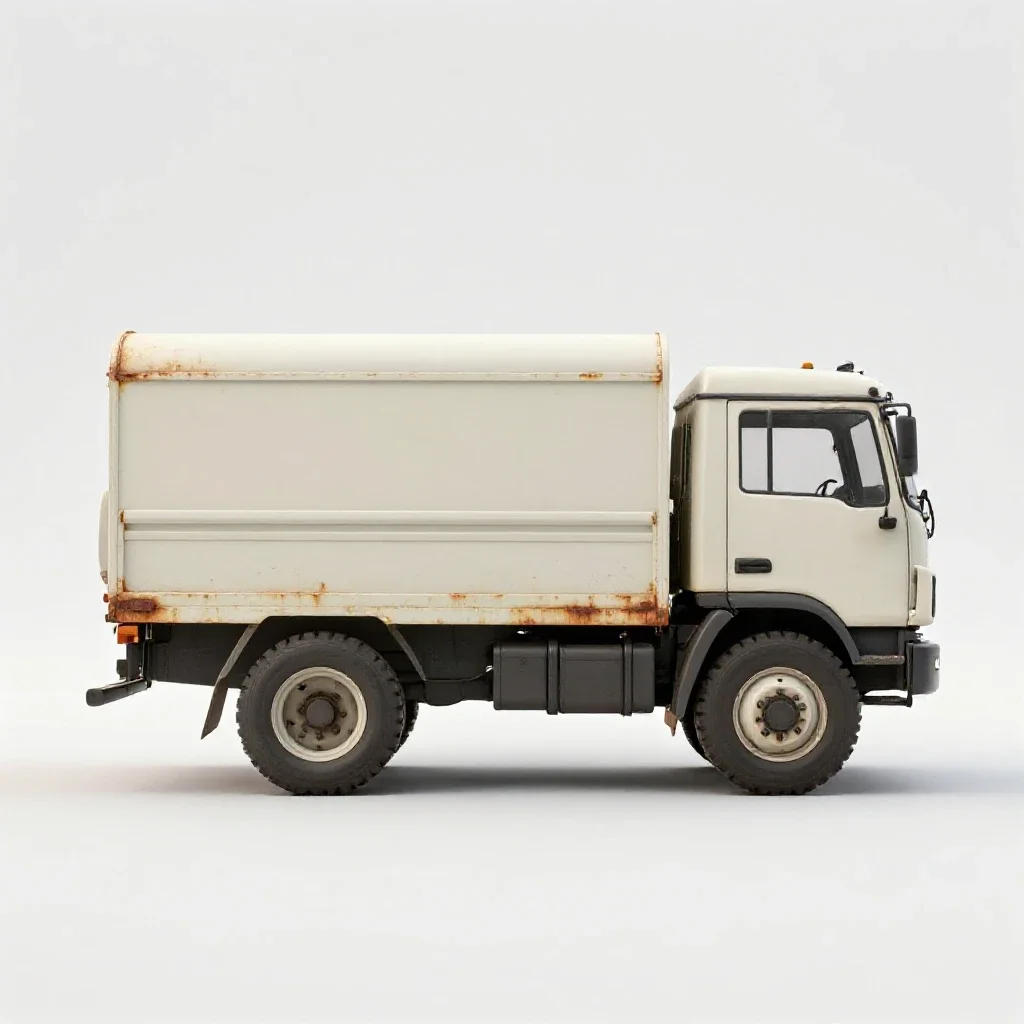 Wheeled vehicle isolated on a white background