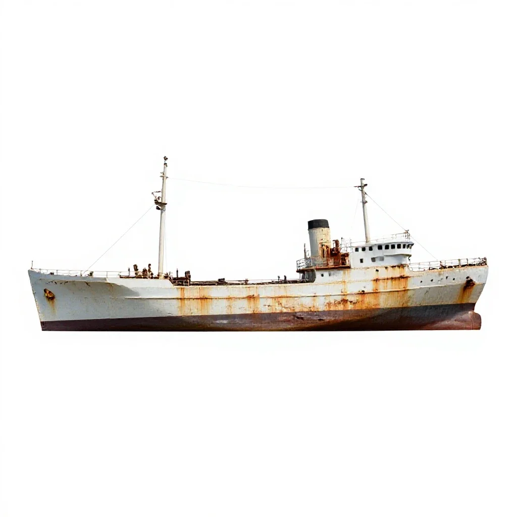 Wreck isolated on a white background
