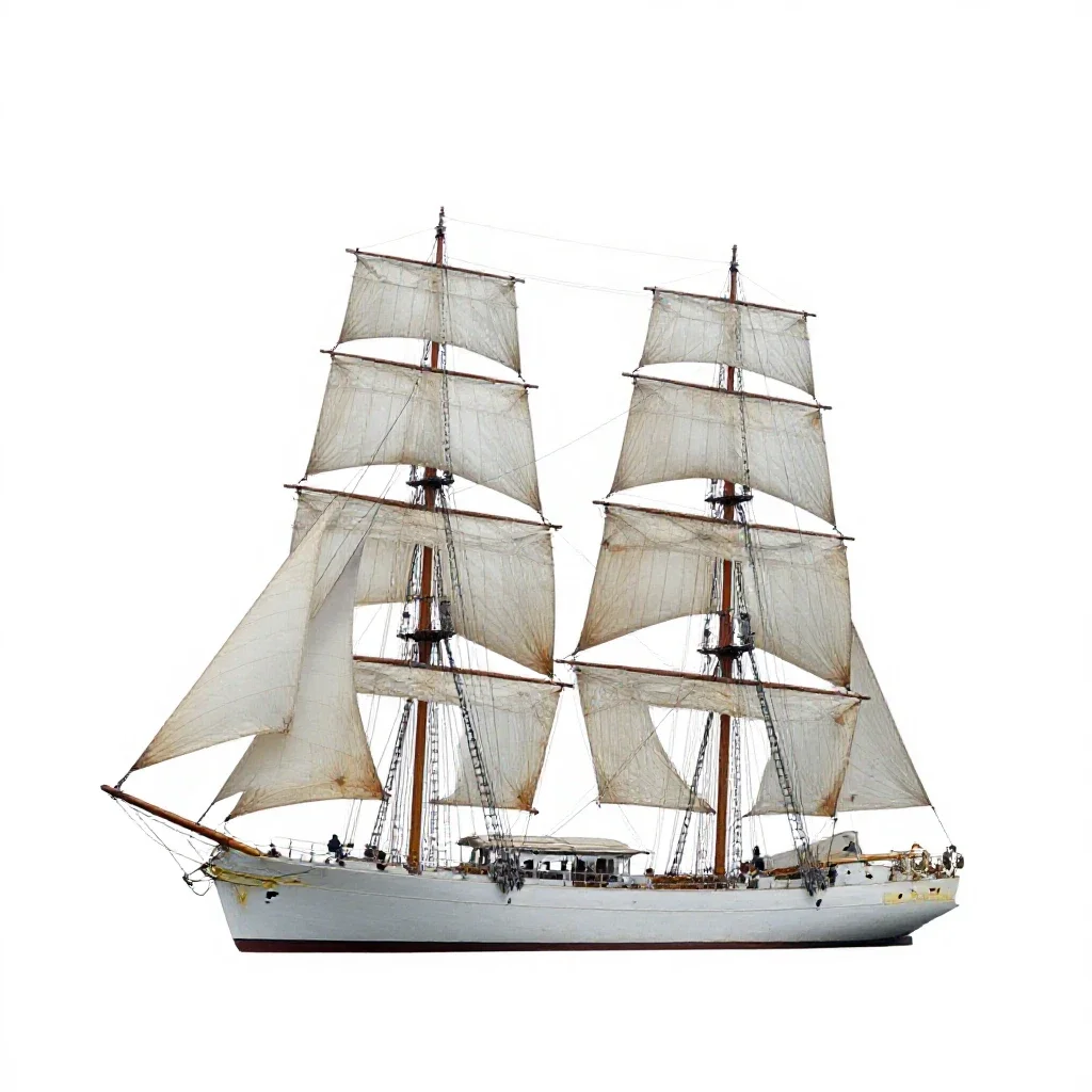 Yawl isolated on a white background