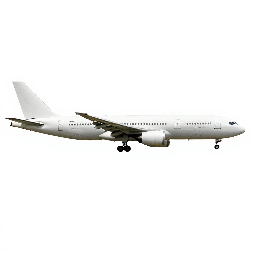 Airliner isolated on a white background