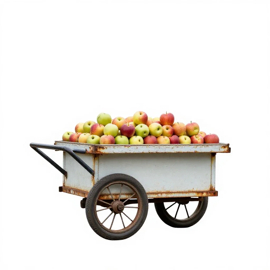 Applecart isolated on a white background