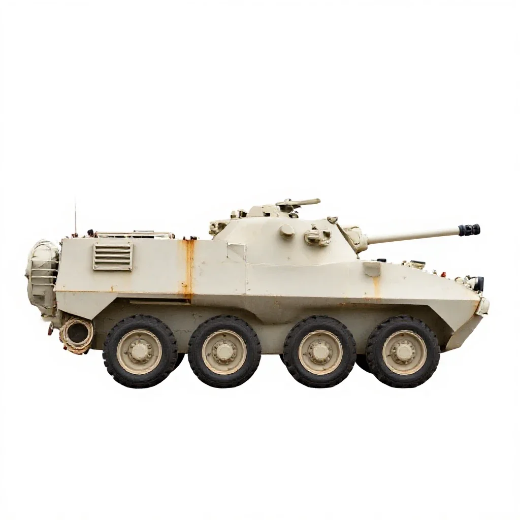 Armored personnel carrier isolated on a white background