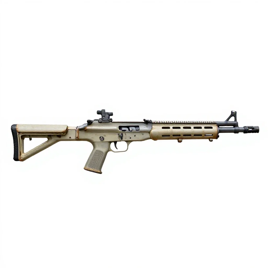 Assault gun isolated on a white background