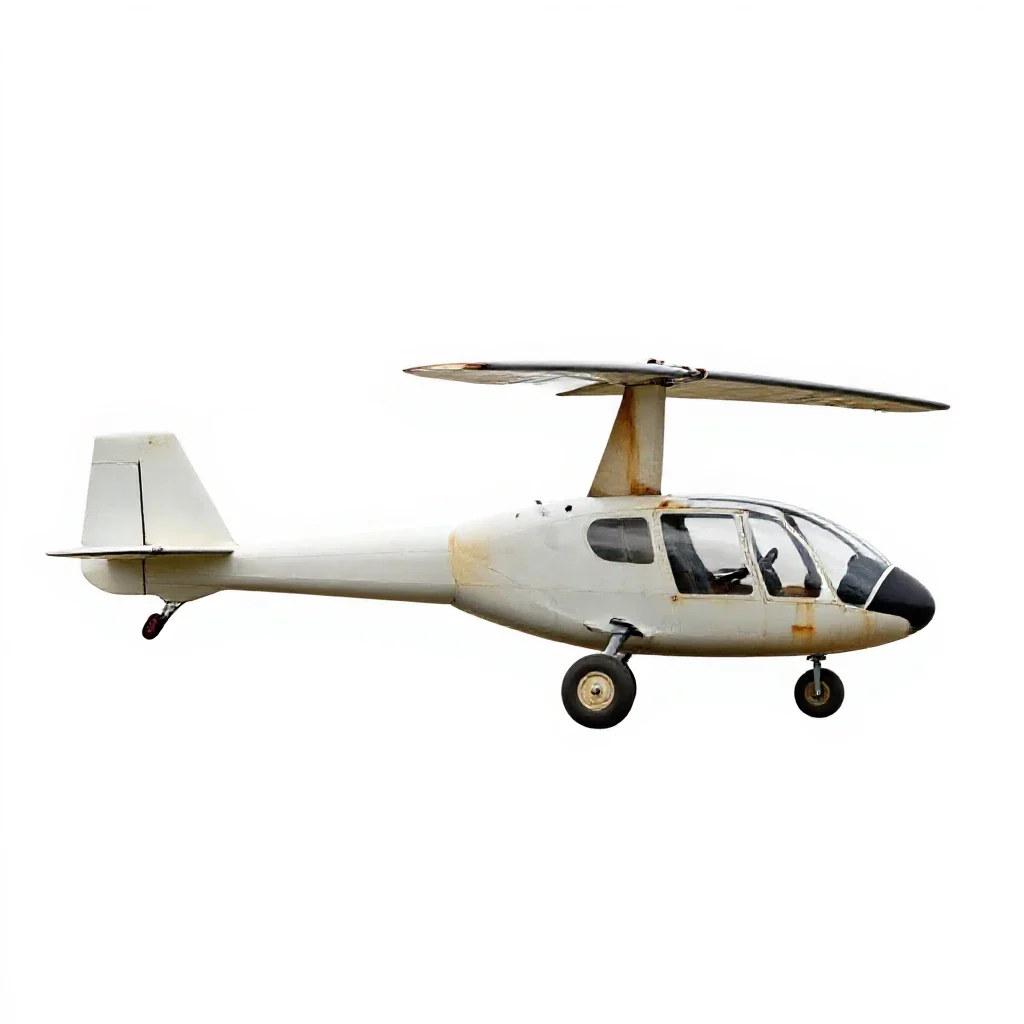 Autogiro isolated on a white background