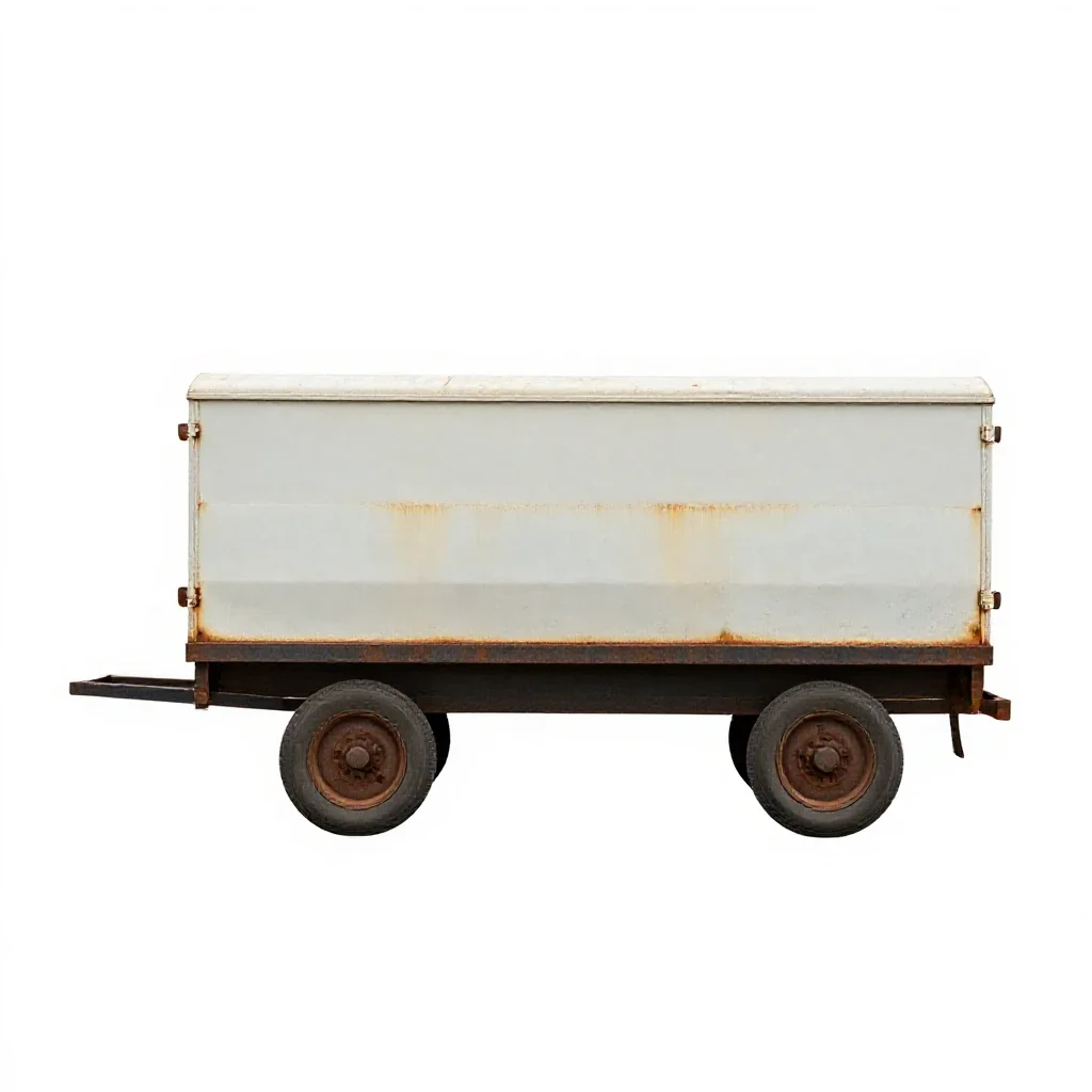 Ice wagon isolated on a white background