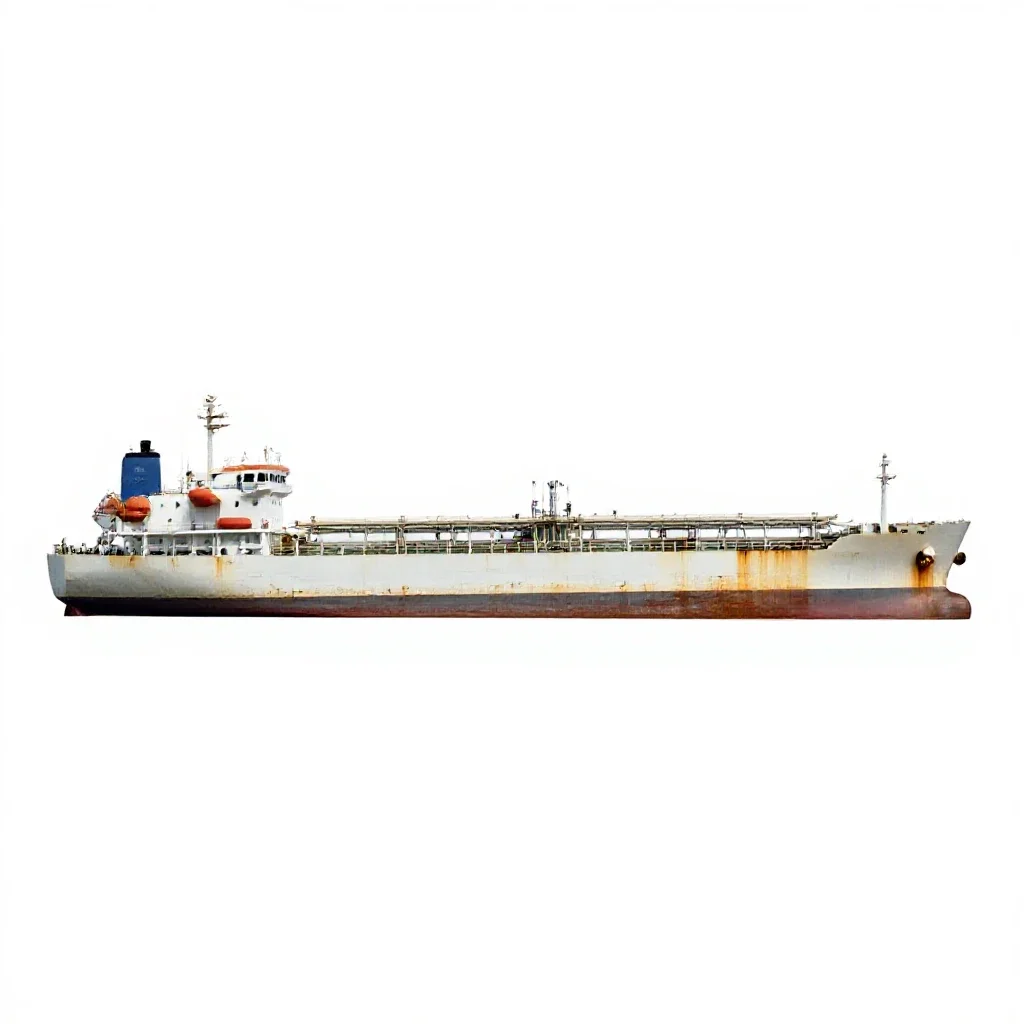 Oil tanker isolated on a white background