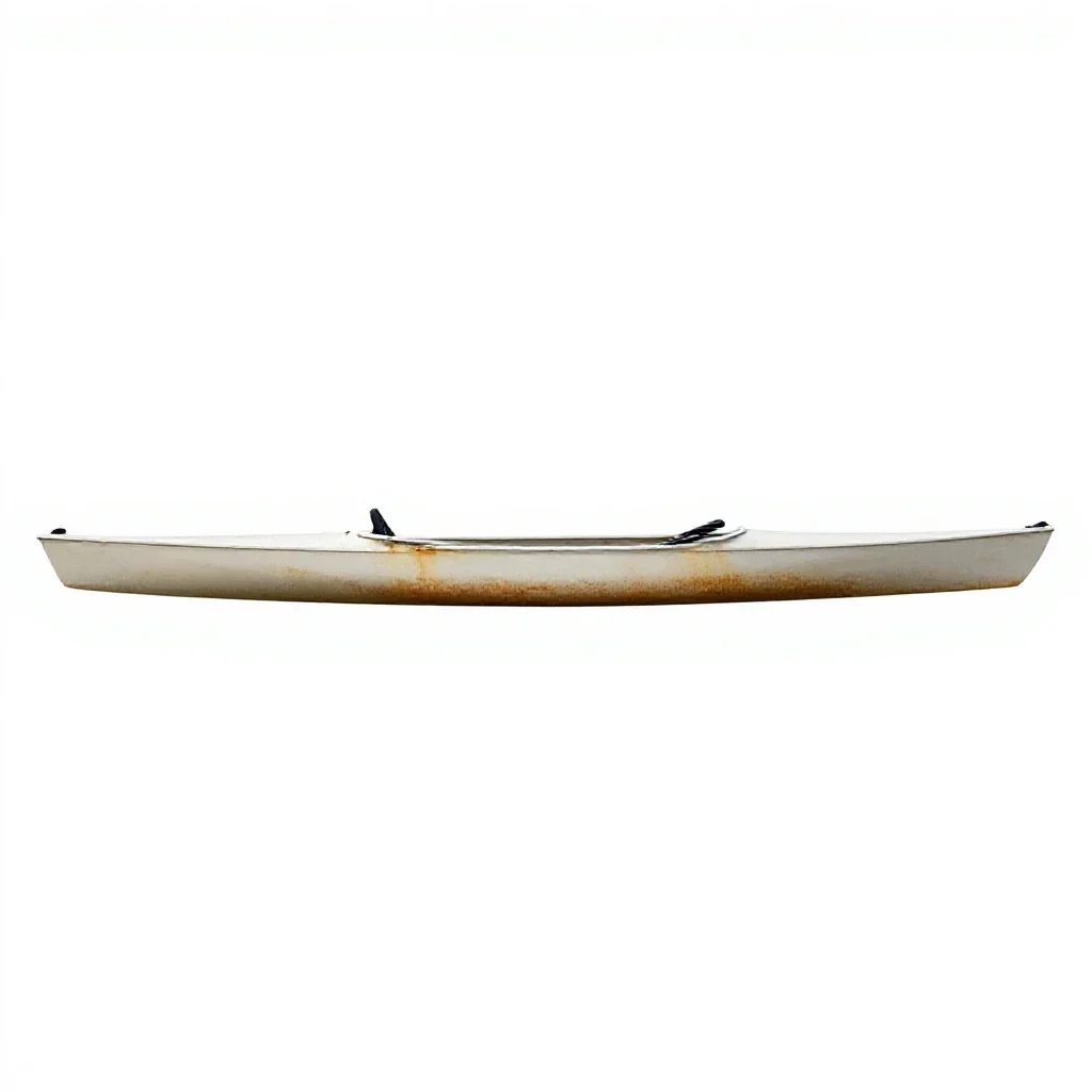 Outrigger canoe isolated on a white background