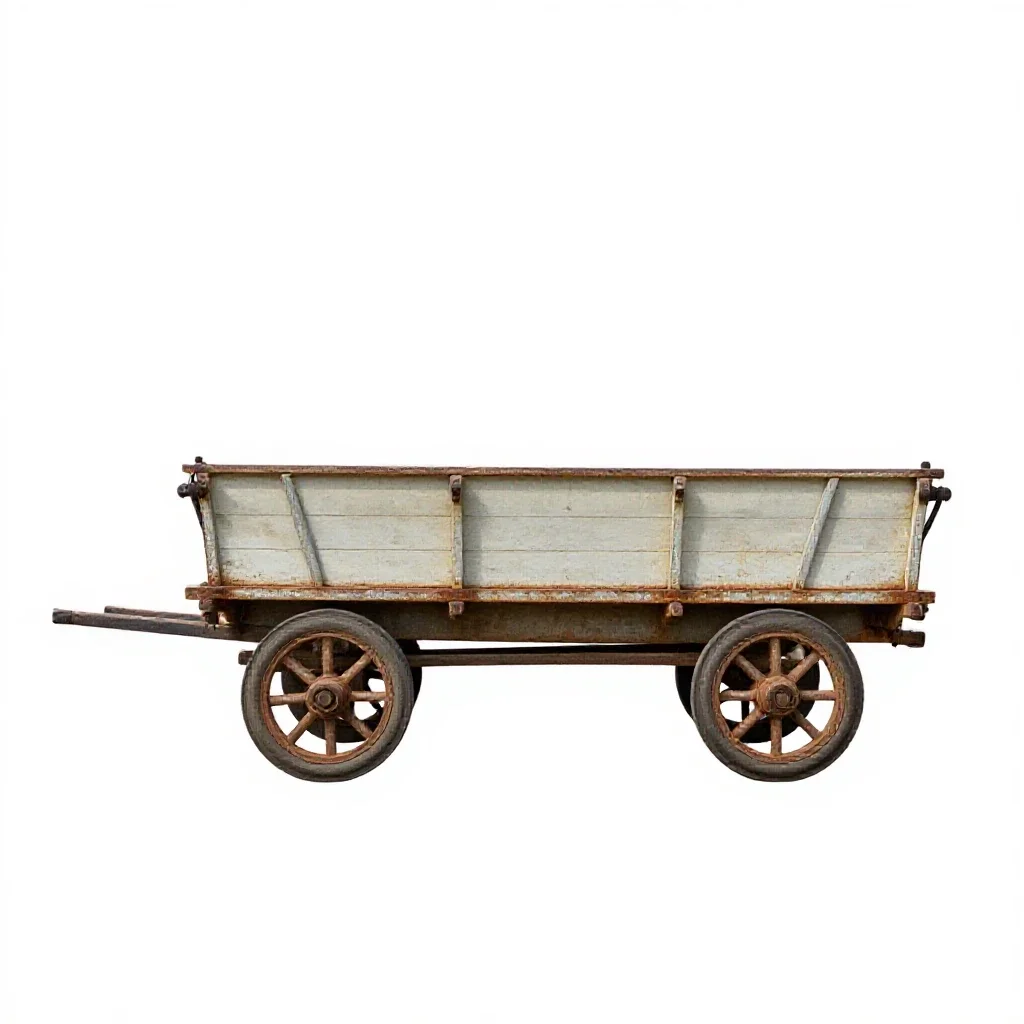 Oxcart isolated on a white background