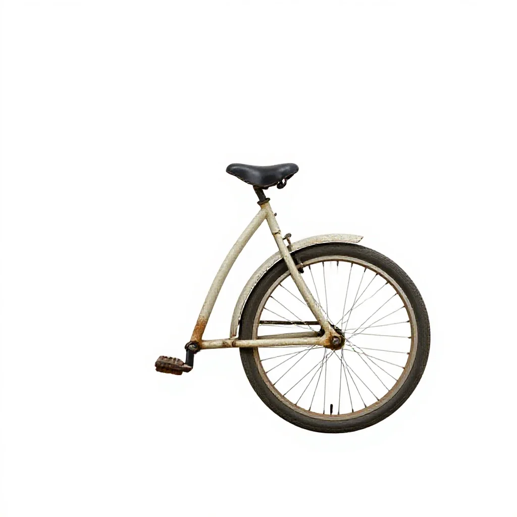 Unicycle isolated on a white background