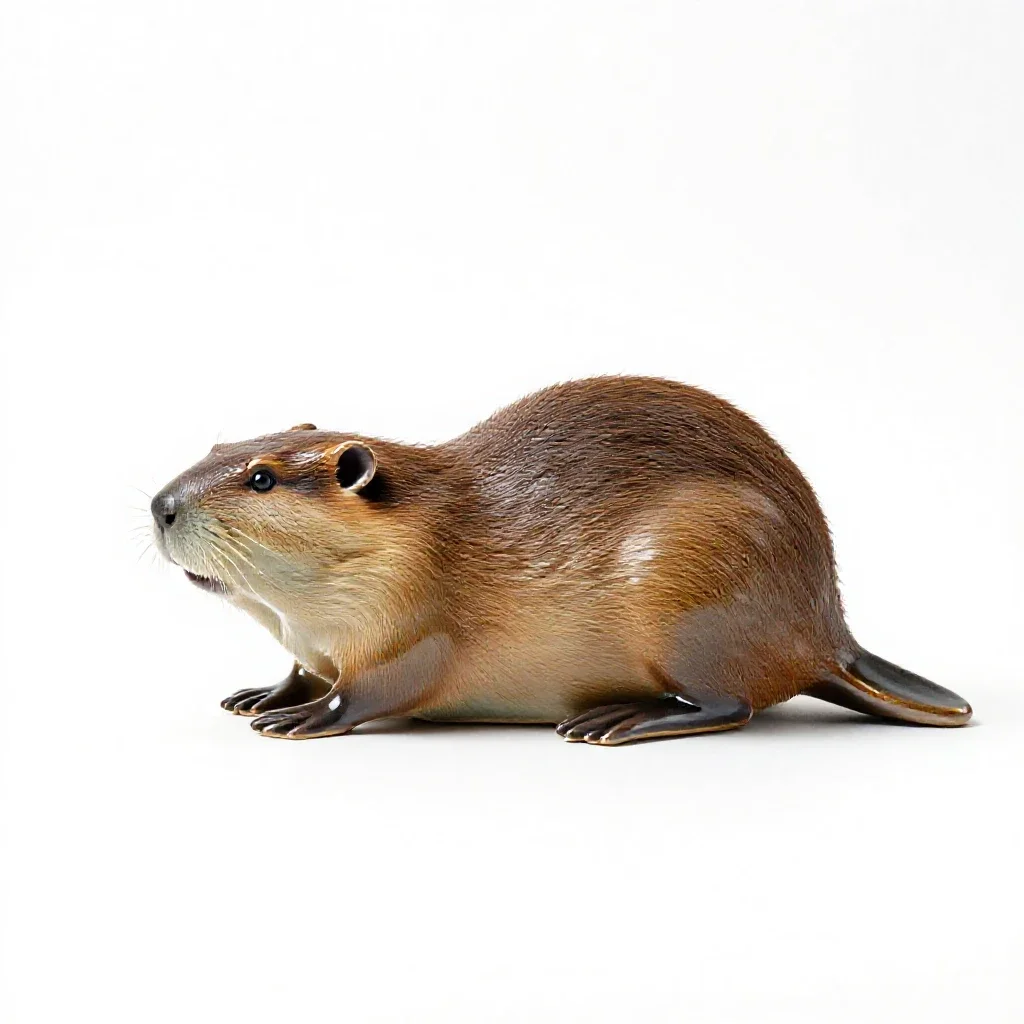 Beaver isolated on a white background