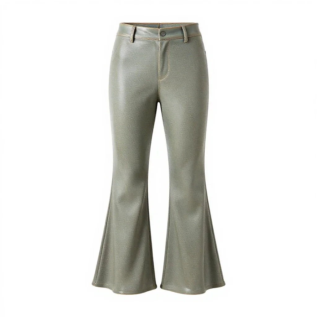 Bellbottom trousers isolated on a white background