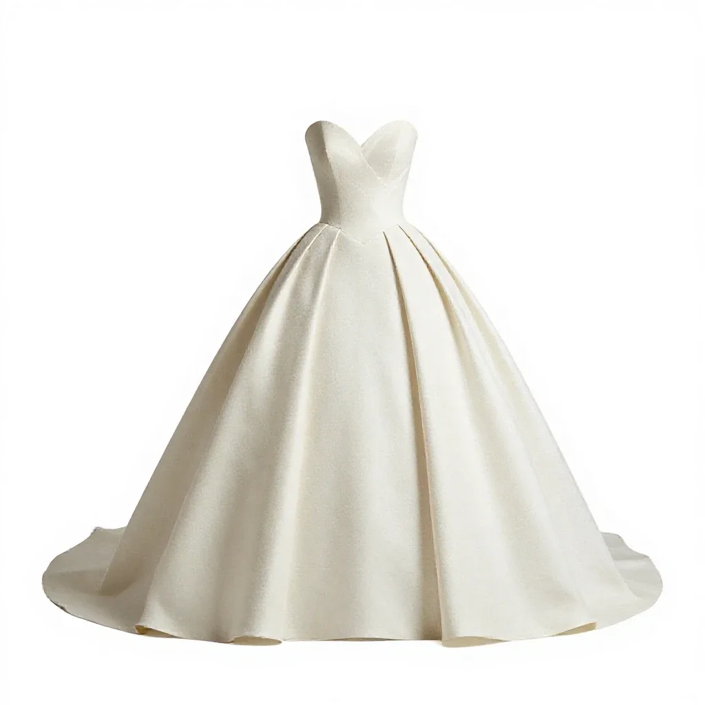 Bridal gown isolated on a white background
