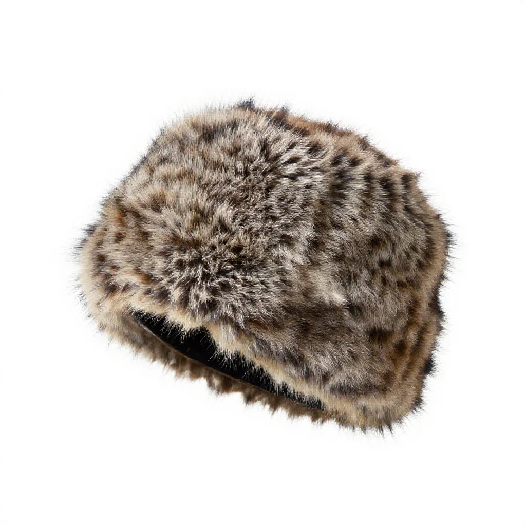 Fur hat isolated on a white background