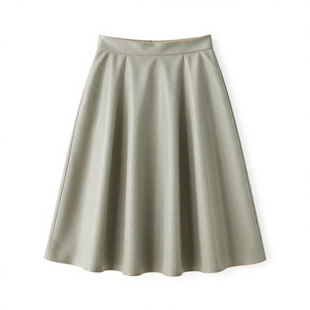 Gathered skirt isolated on a white background