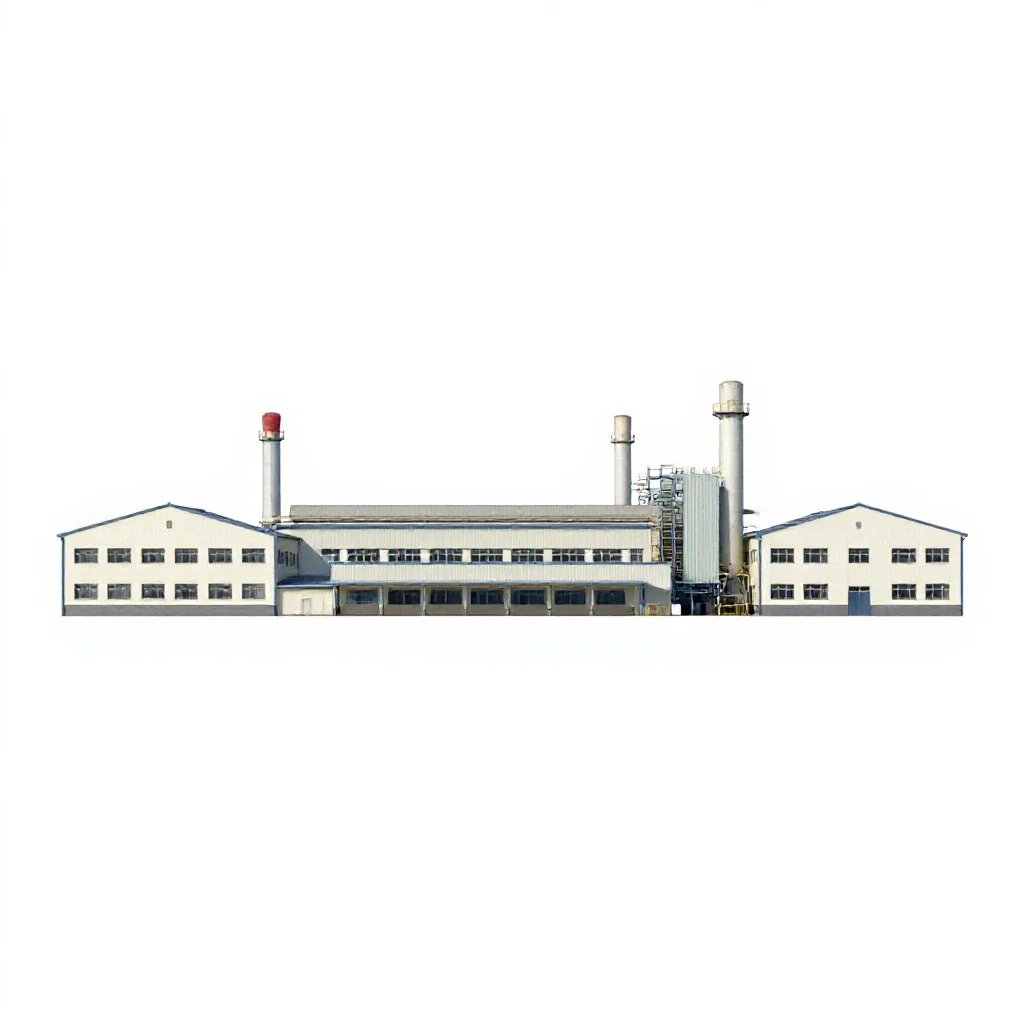 Factory isolated on a white background