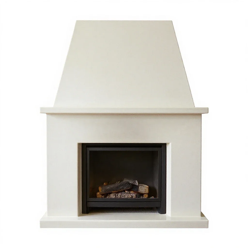 Fireplace isolated on a white background