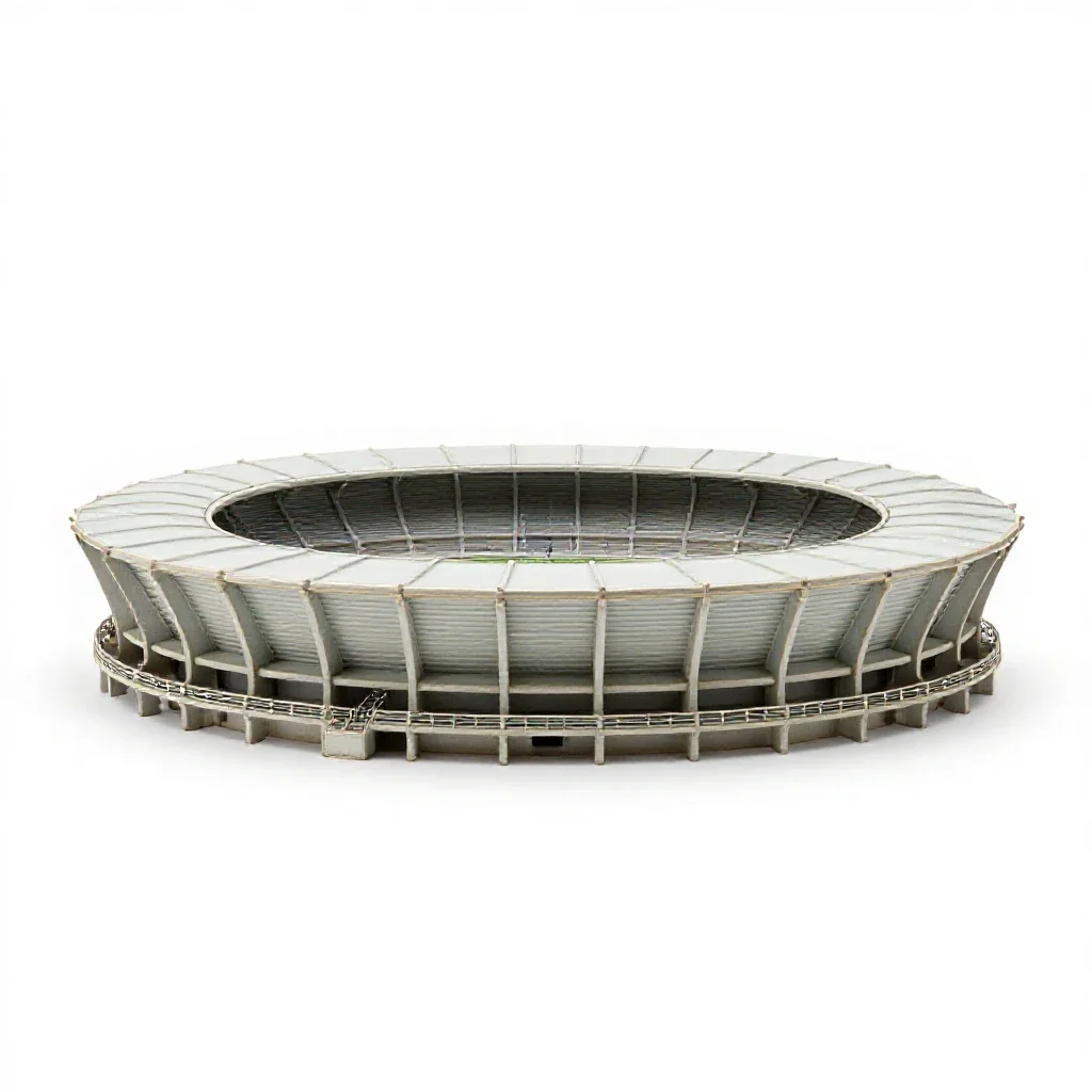Football stadium isolated on a white background