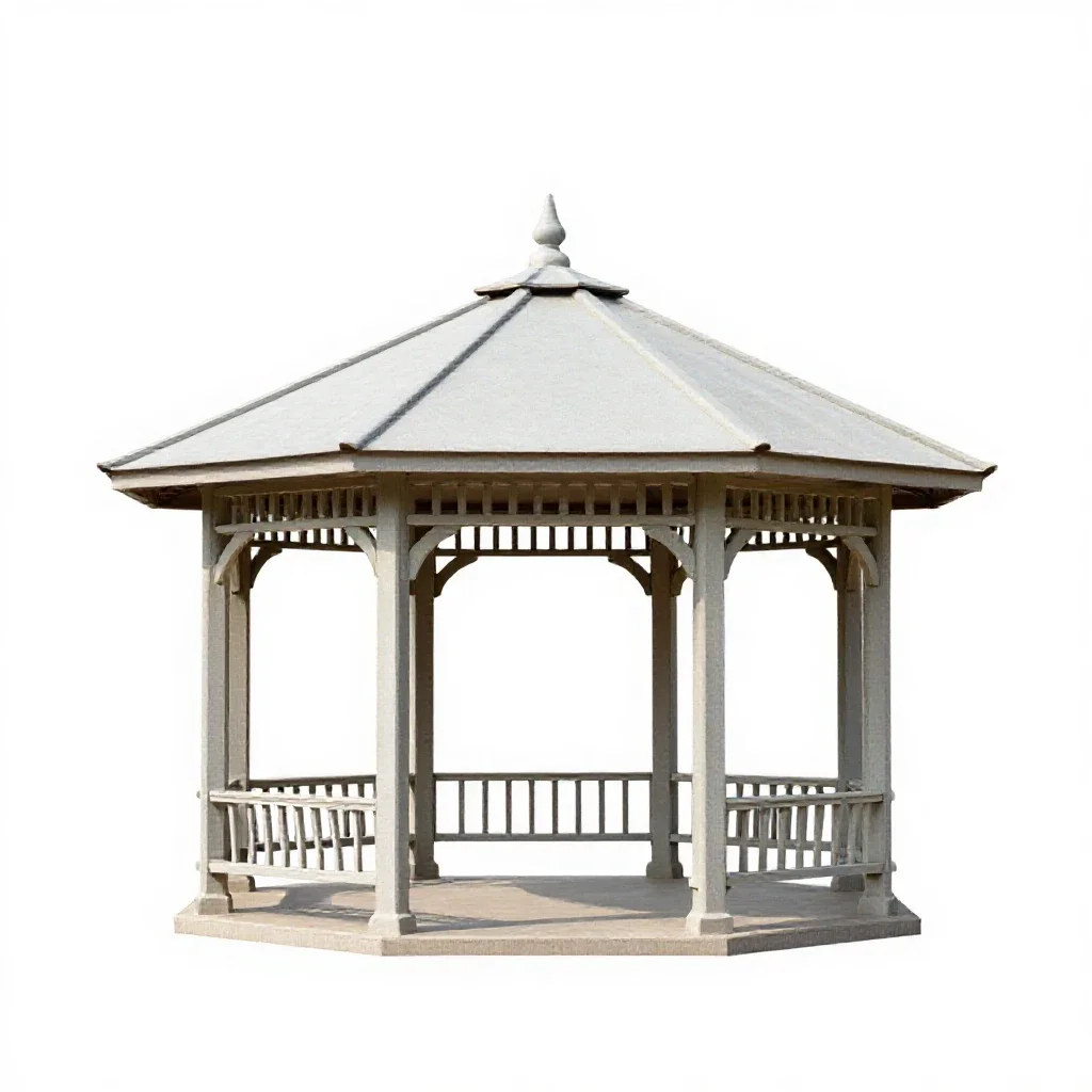 Gazebo isolated on a white background