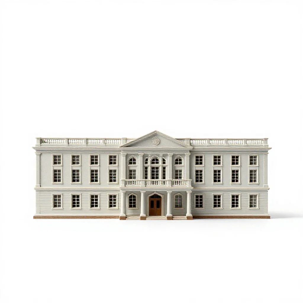 Guildhall isolated on a white background
