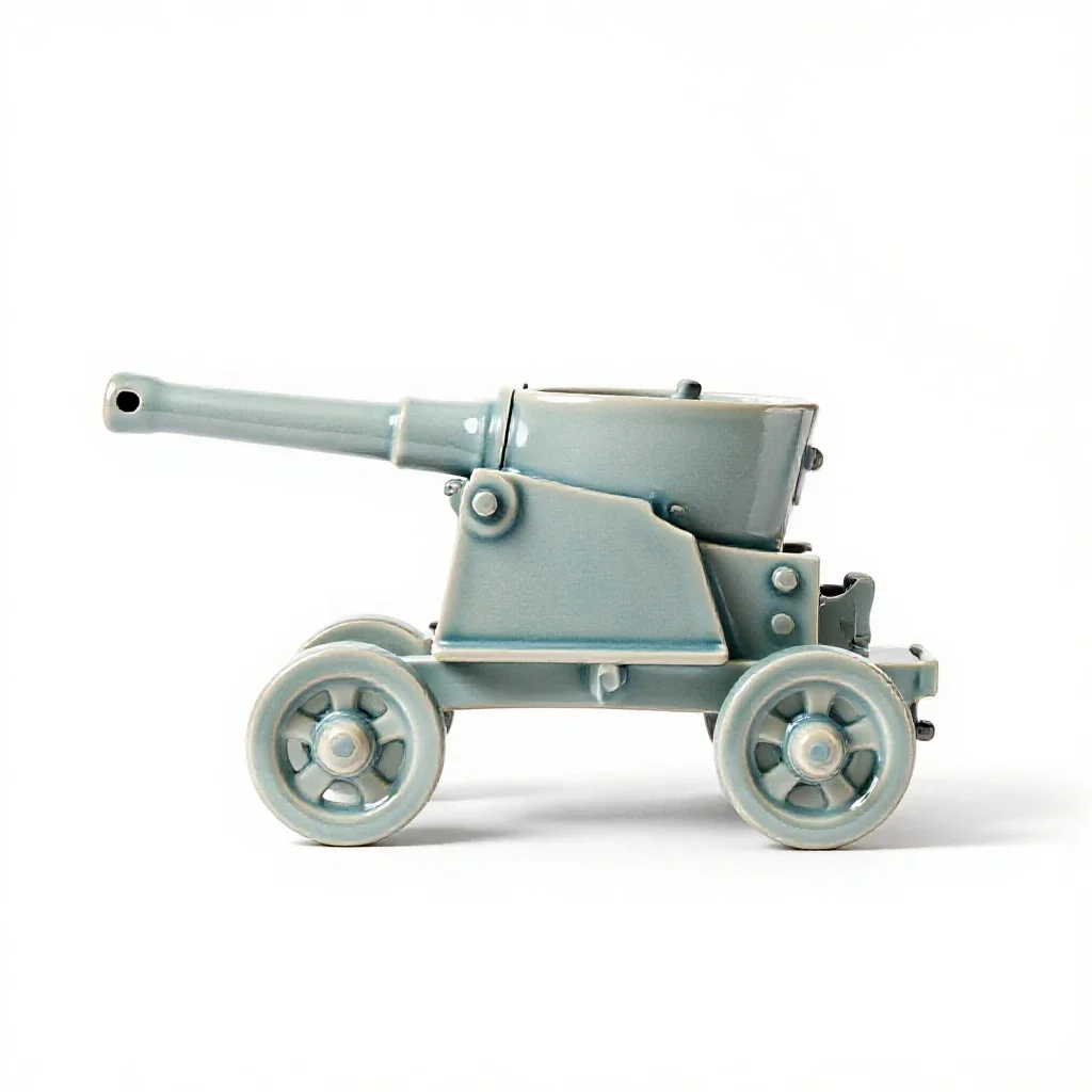 Gun carriage isolated on a white background