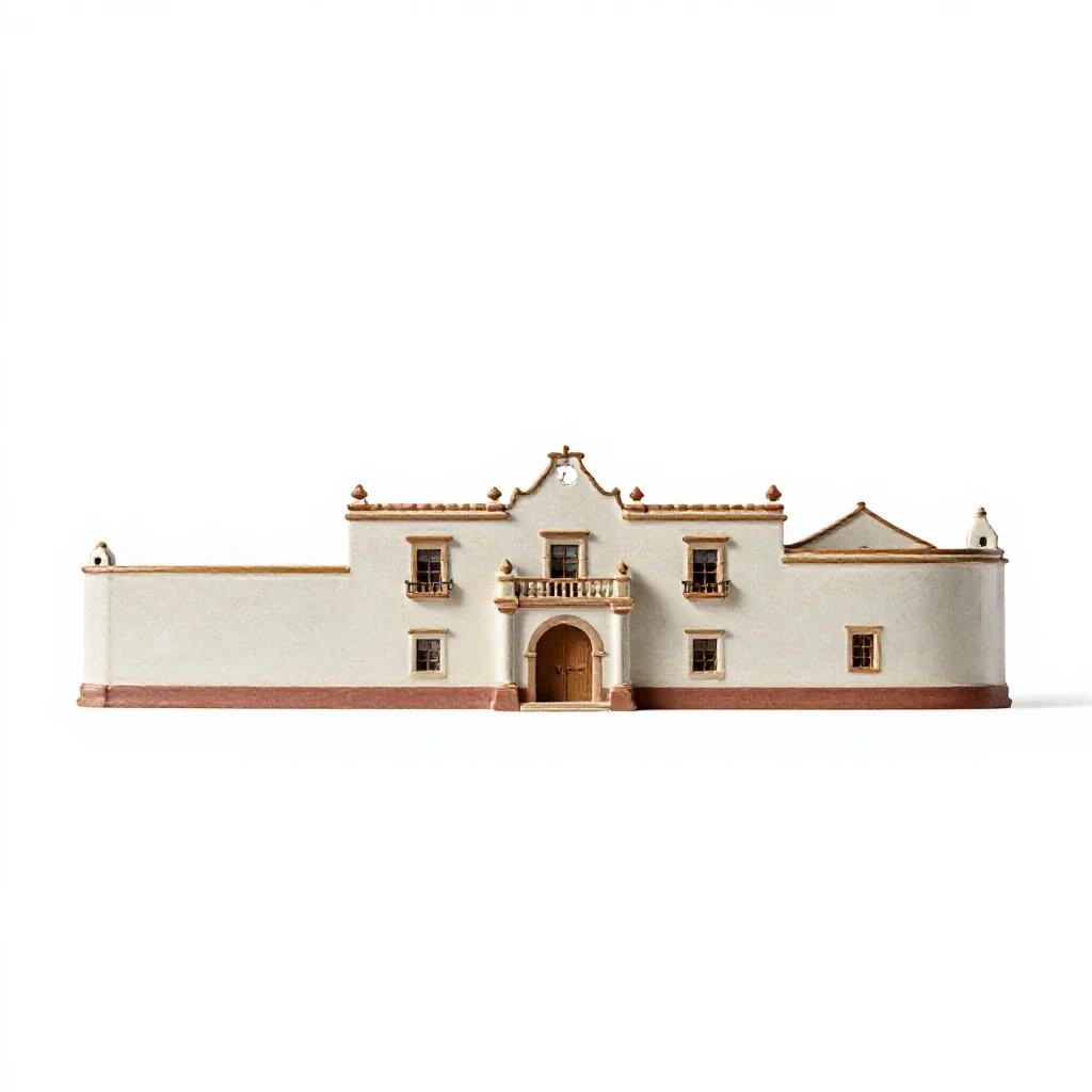 Hacienda isolated on a white background