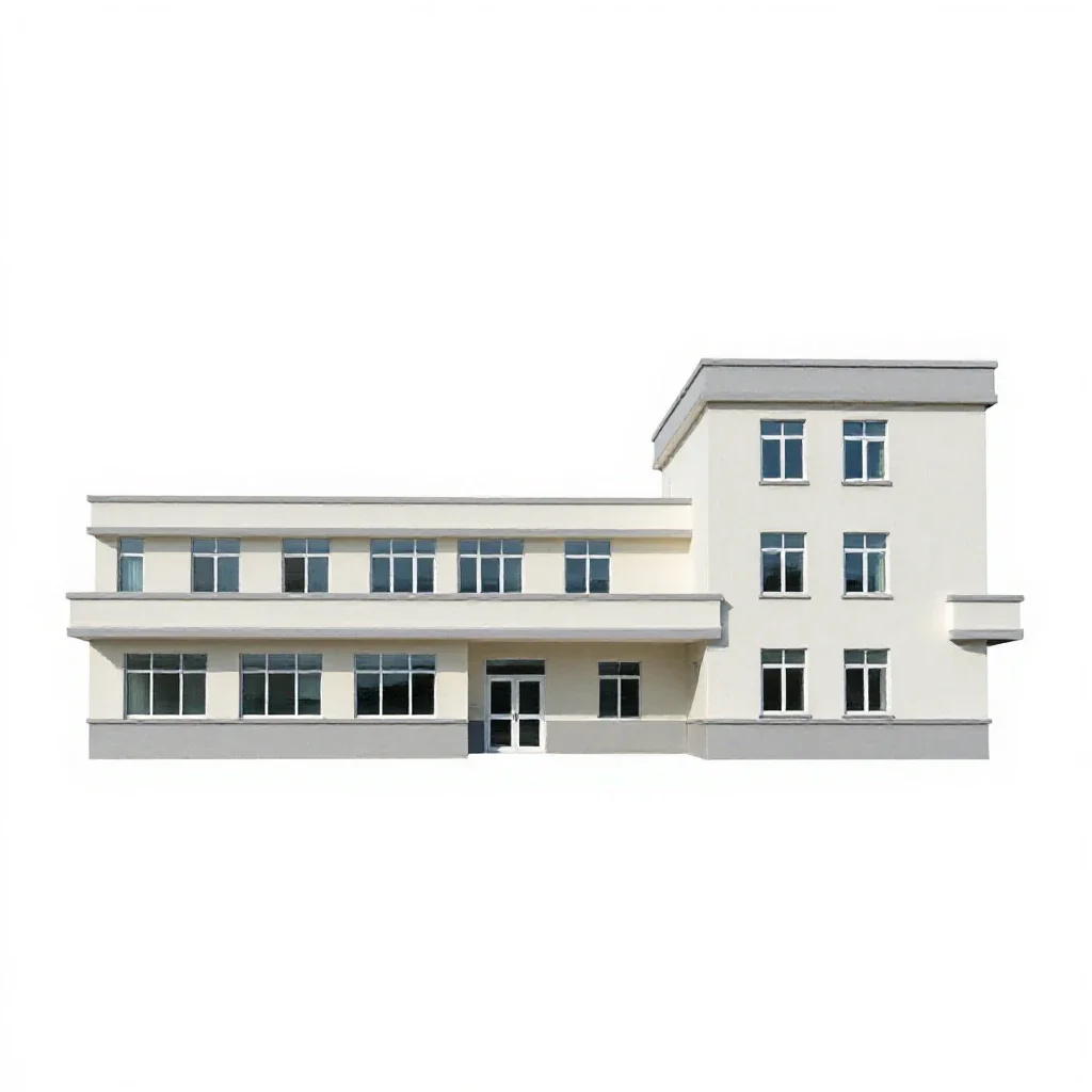 Hospital isolated on a white background