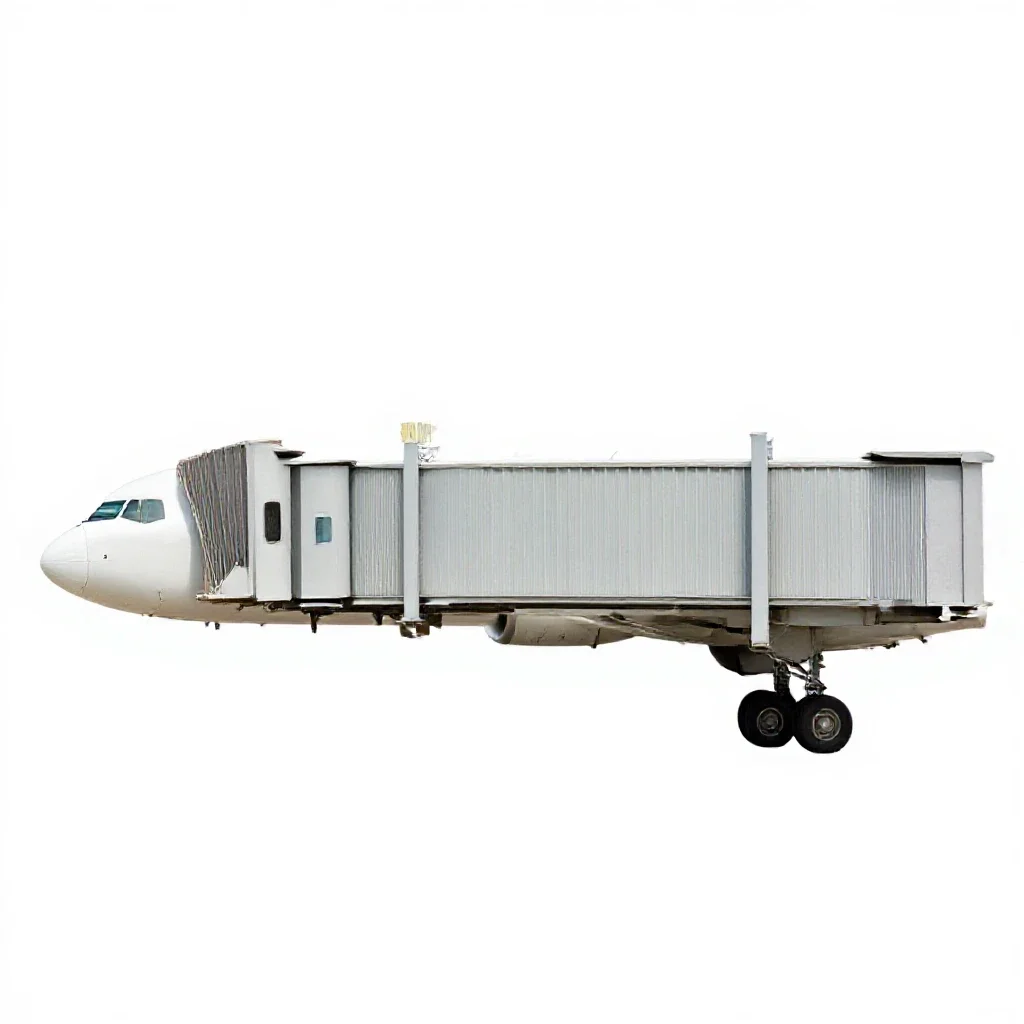 Jet bridge isolated on a white background