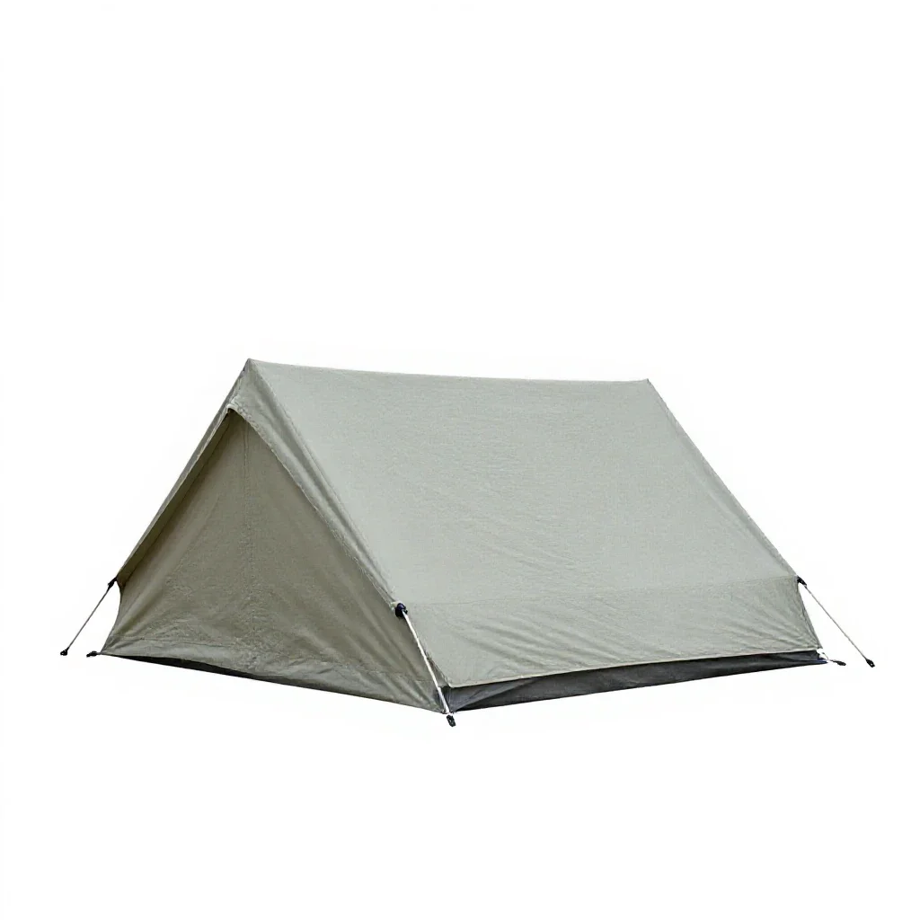 Lean-to tent isolated on a white background