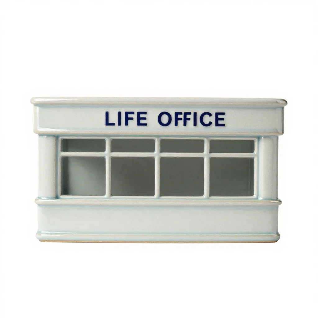 Life office isolated on a white background