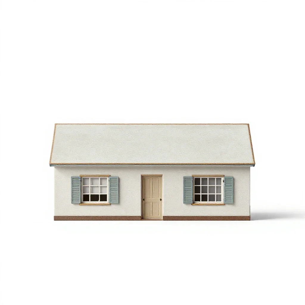 Lodging house isolated on a white background