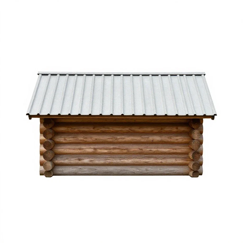 Log cabin isolated on a white background
