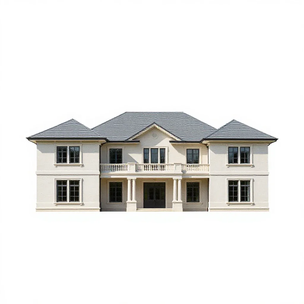 Mansion isolated on a white background