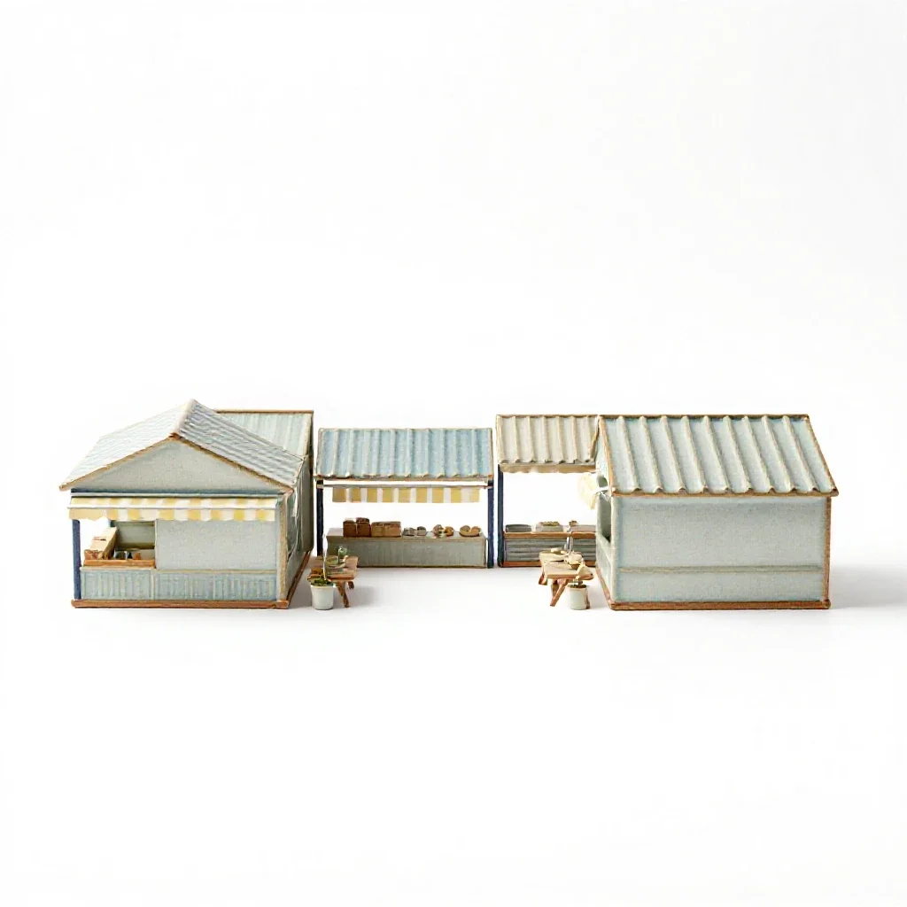Marketplace isolated on a white background